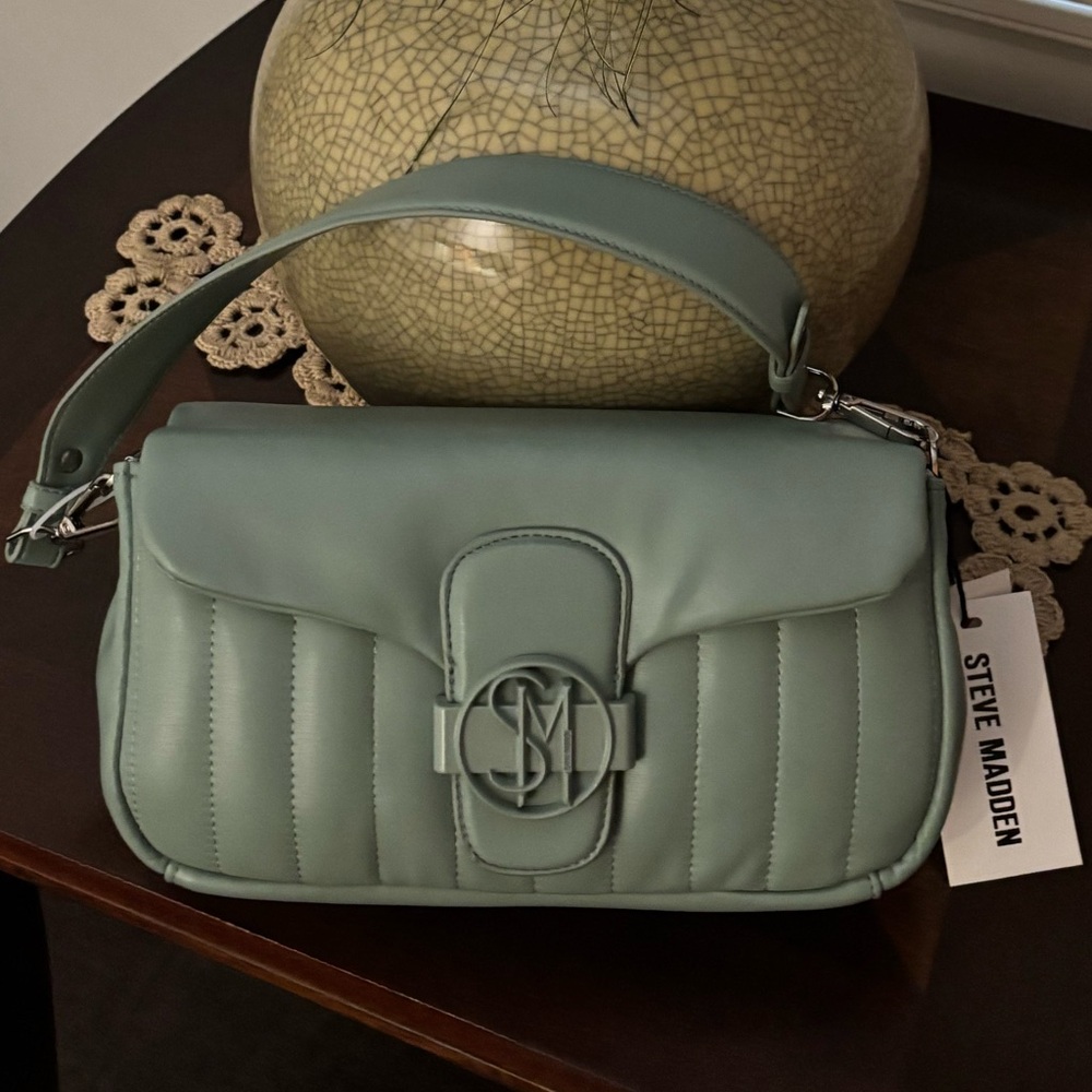 Steve Madden Sage Green Shoulder Bag New With Tags